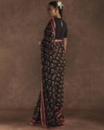 Women Art Silk Saree with Contrast Border - Image 4